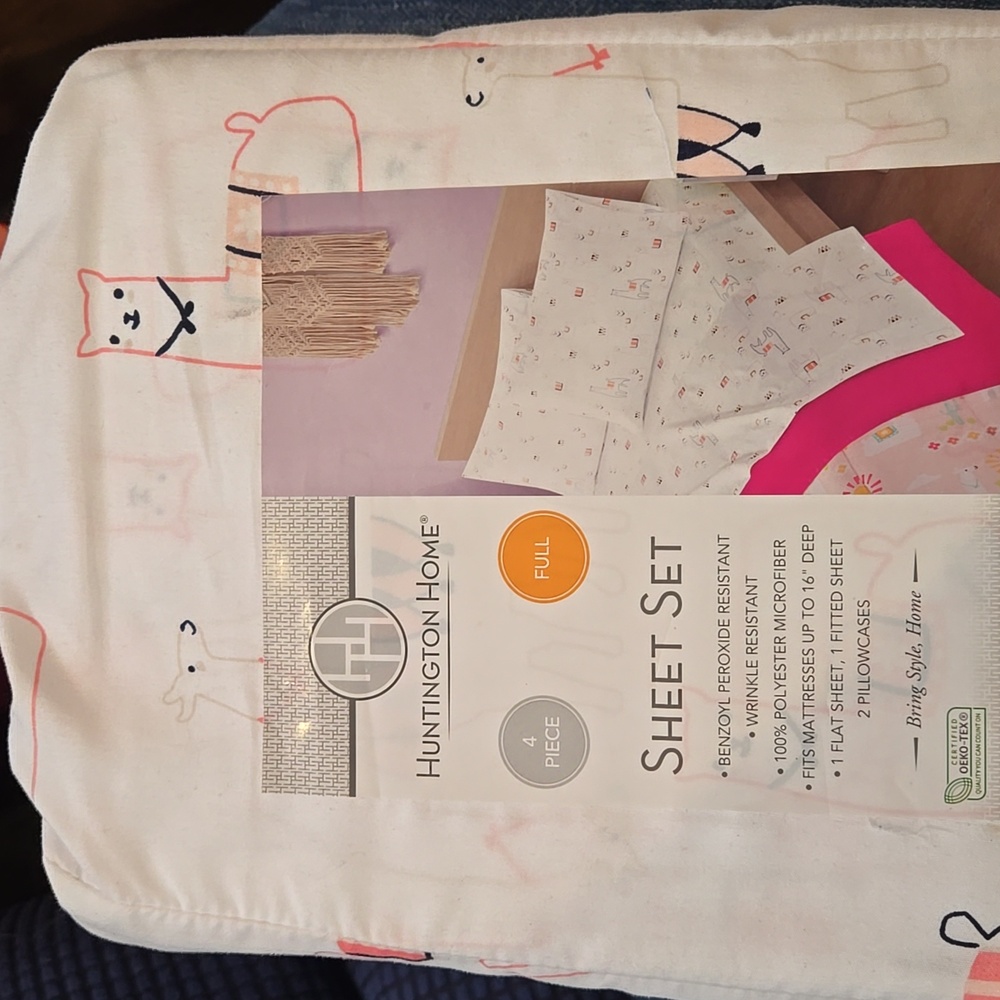 Llama - Cute Pinks FULL Sheet Set NIB